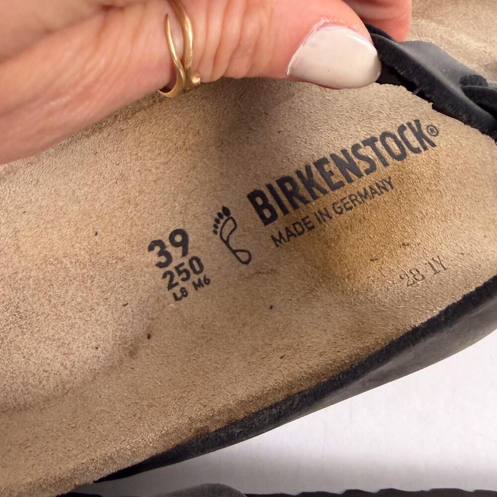 Birkenstock Gizeh Braided Oiled Leather Sandal in Black 39 - Picture 4 of 6